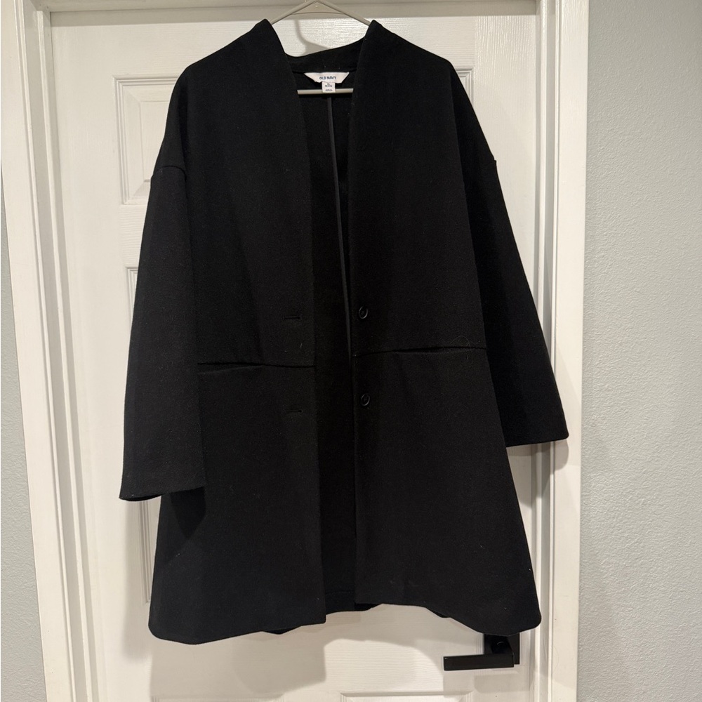 Old Navy Women's Black Cape Coat